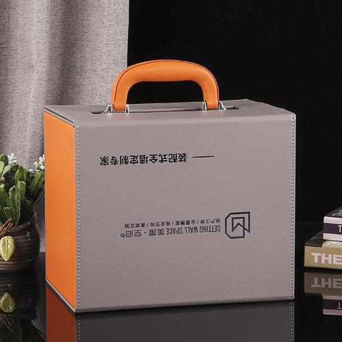 厂家批发皮革色卡收纳箱 展示化妆品盒 手提钥匙箱 礼品盒 保单盒